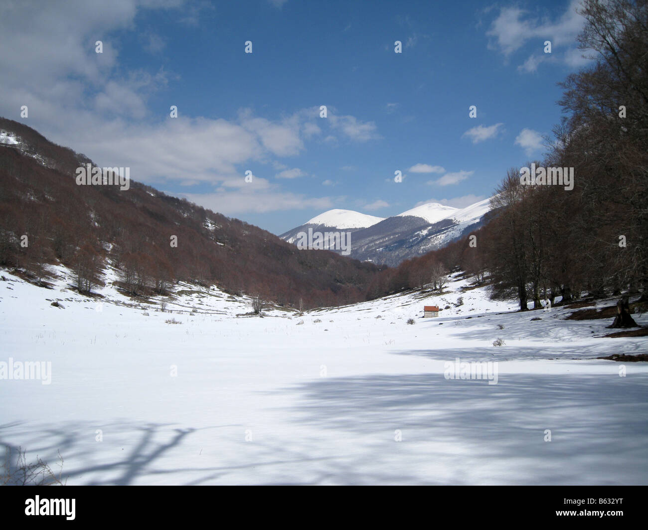 'Valle fredda' valley, BPR, Abruzzo, Italie Banque D'Images