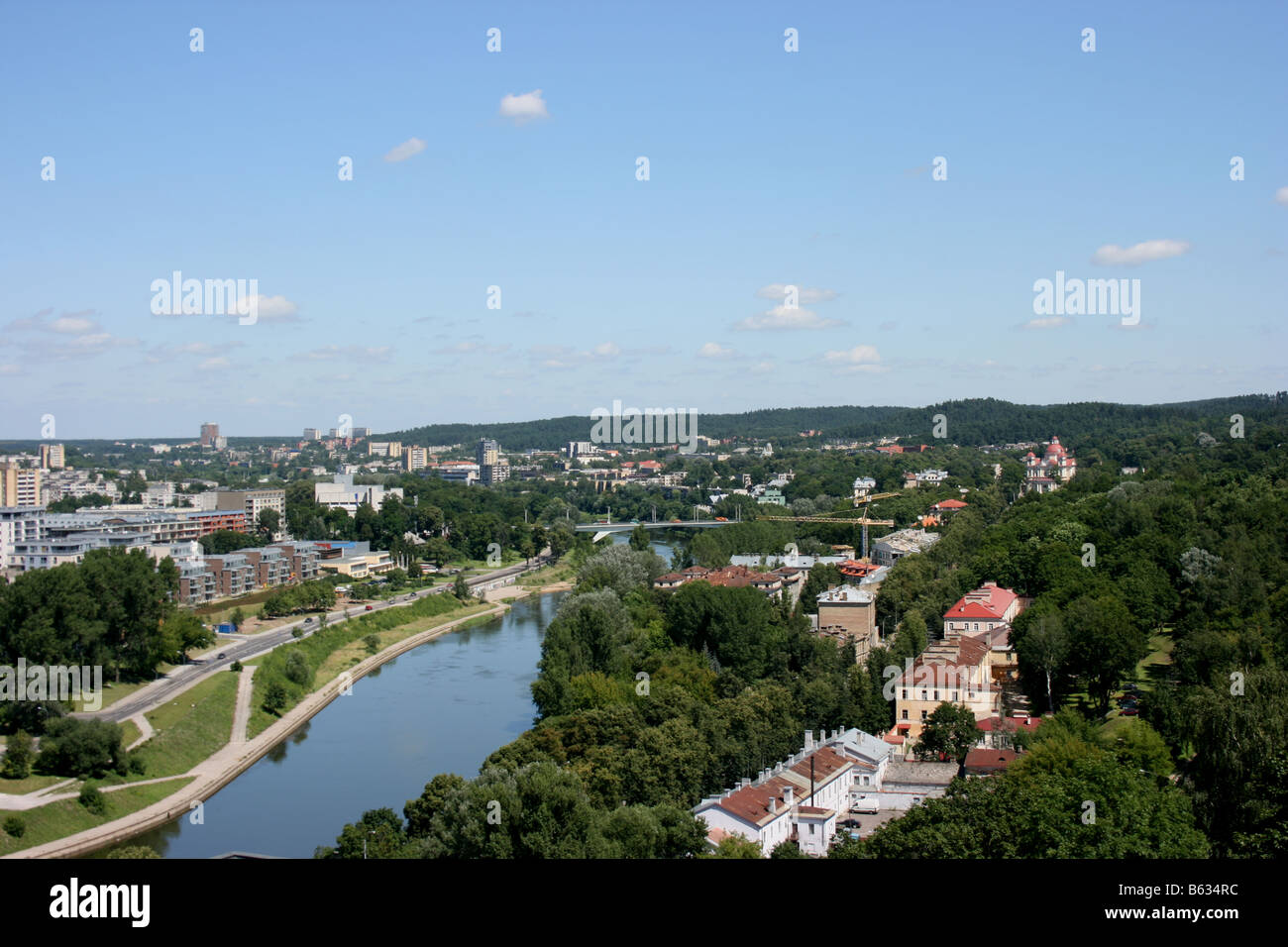 Le centre-ville de Vilnius, vue depuis la tour de Gediminas, Lituanie Banque D'Images