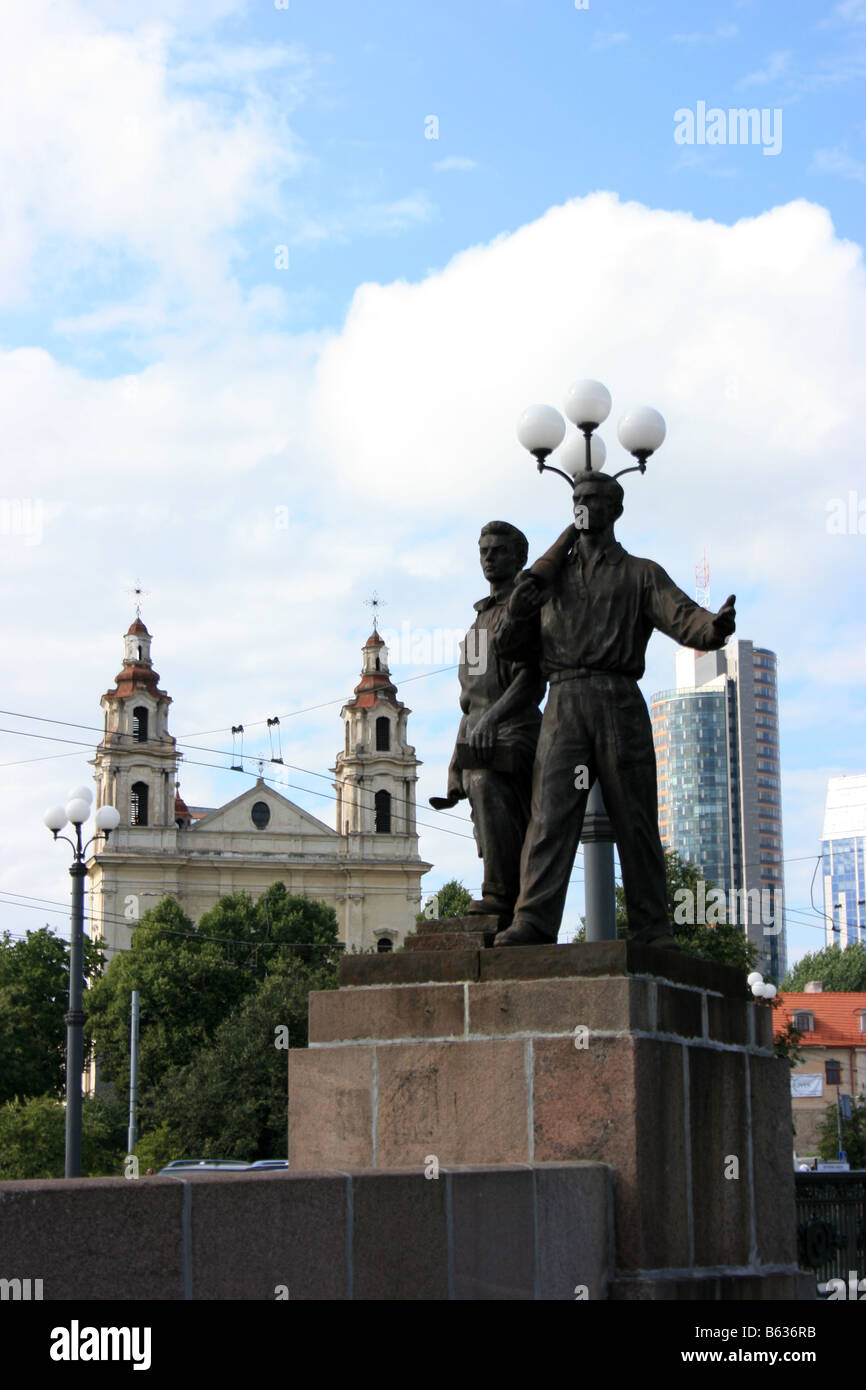 Le pont vert, Vilnius, Lituanie Banque D'Images