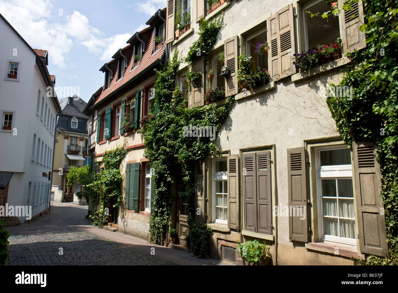 Untere NeckarstraBe Ziegelgasse, vu de la rue Street Banque D'Images