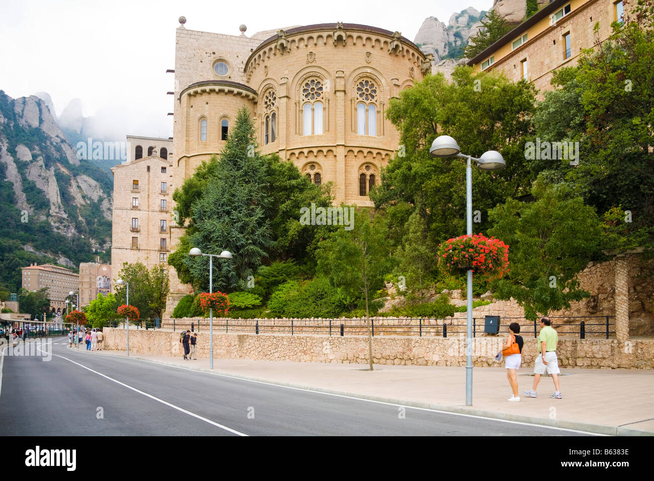 Basilique et Monastère de Montserrat, Montserrat, près de Barcelone, Espagne Banque D'Images