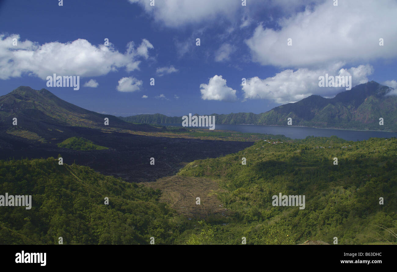 Mont Batur volcano Bali Banque D'Images