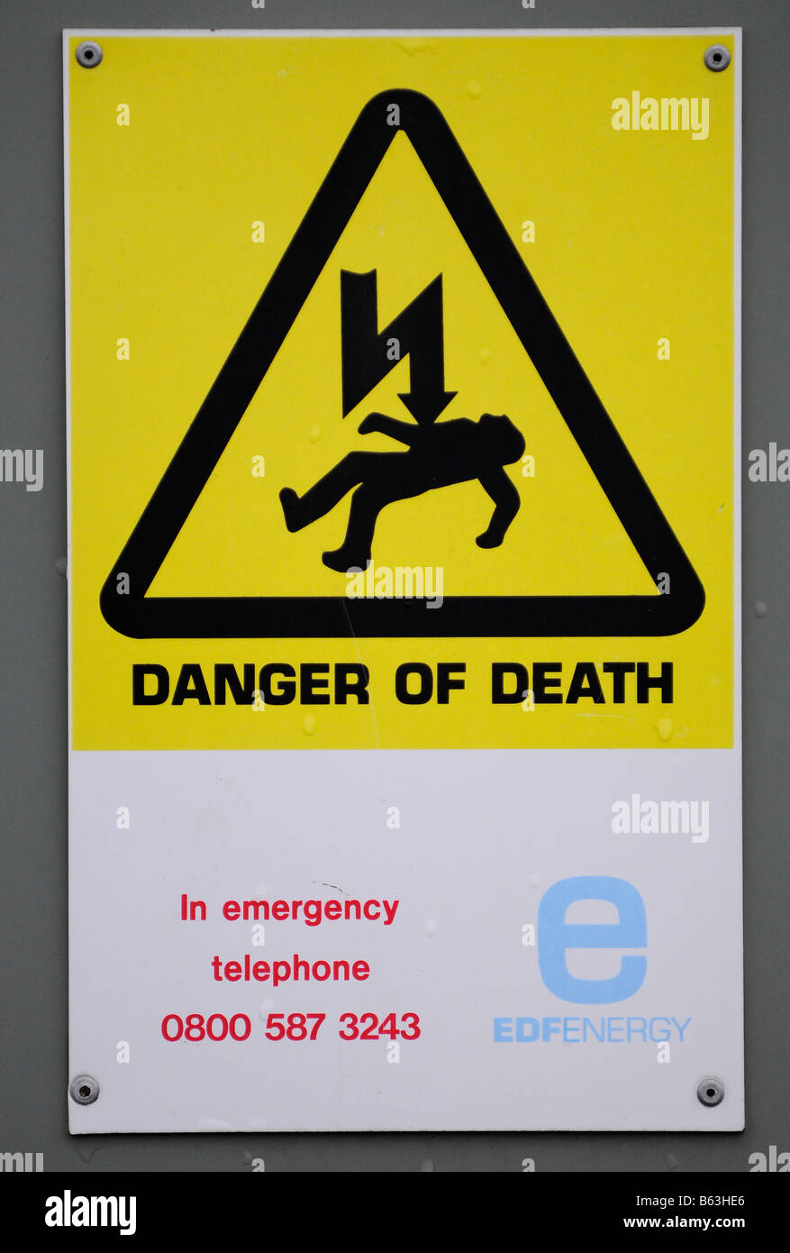 Danger de mort signer 2811 2008 Photo Garry Bowden Banque D'Images