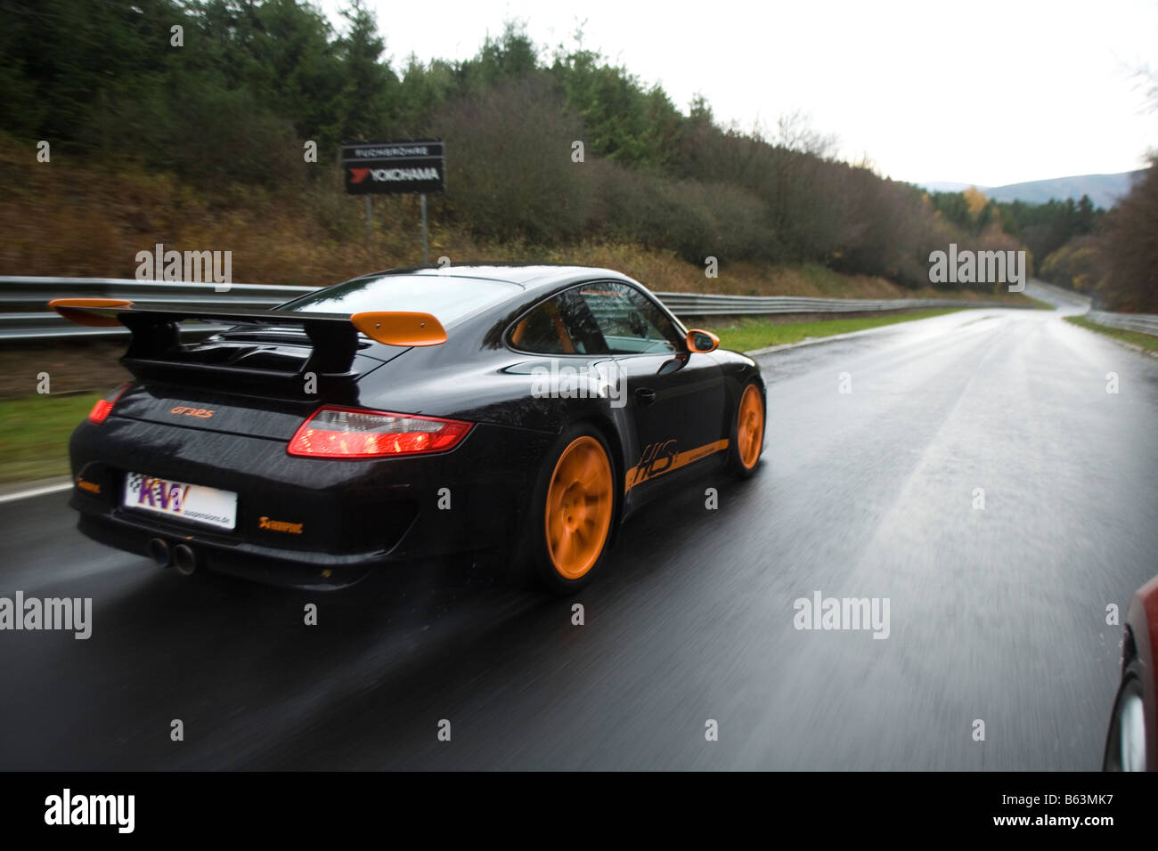 Porsche GT3-RS sur la Nordschleife nurburg allemagne Banque D'Images