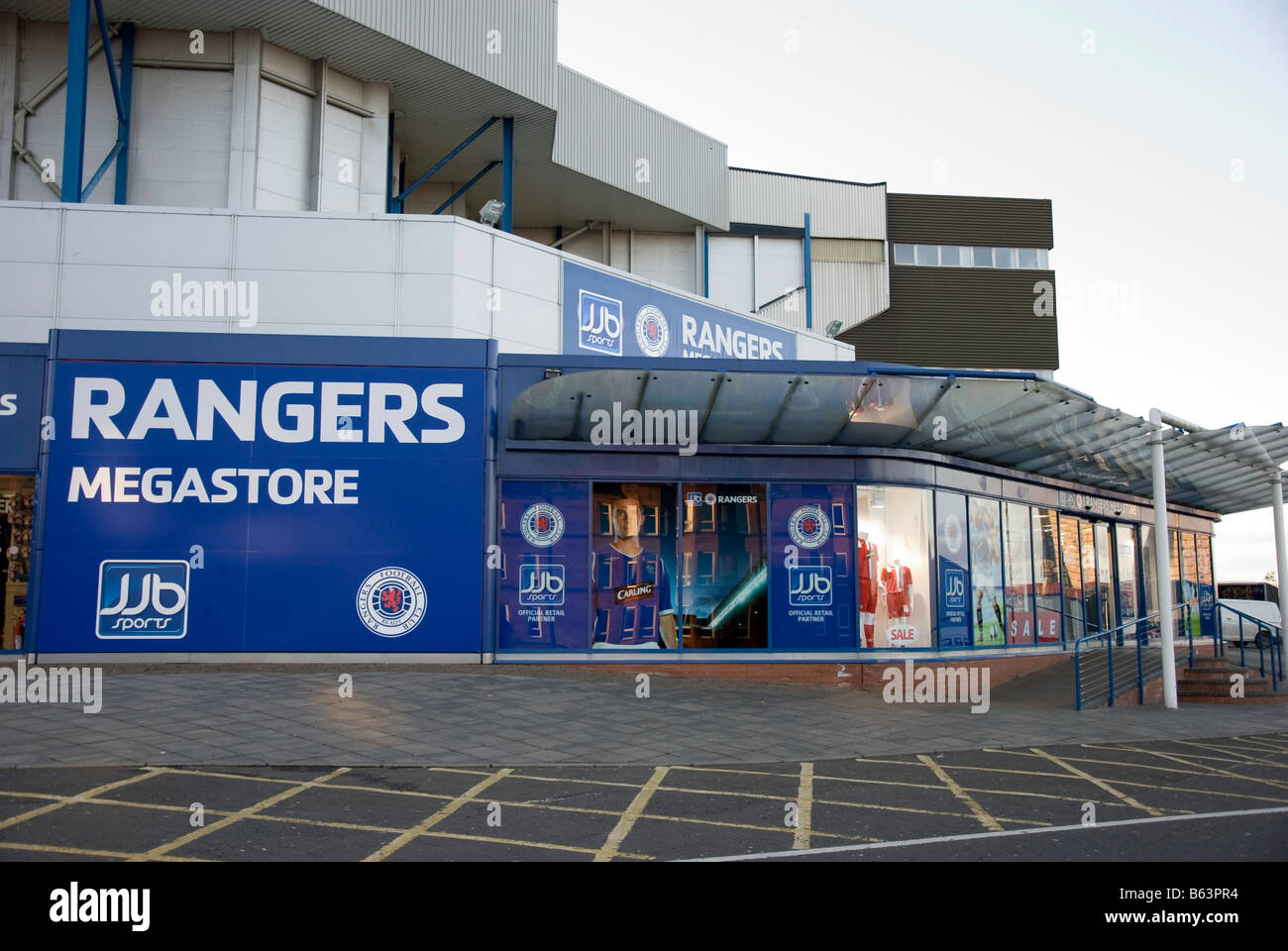 Rangers Ibrox Stadium Megastore Banque D'Images