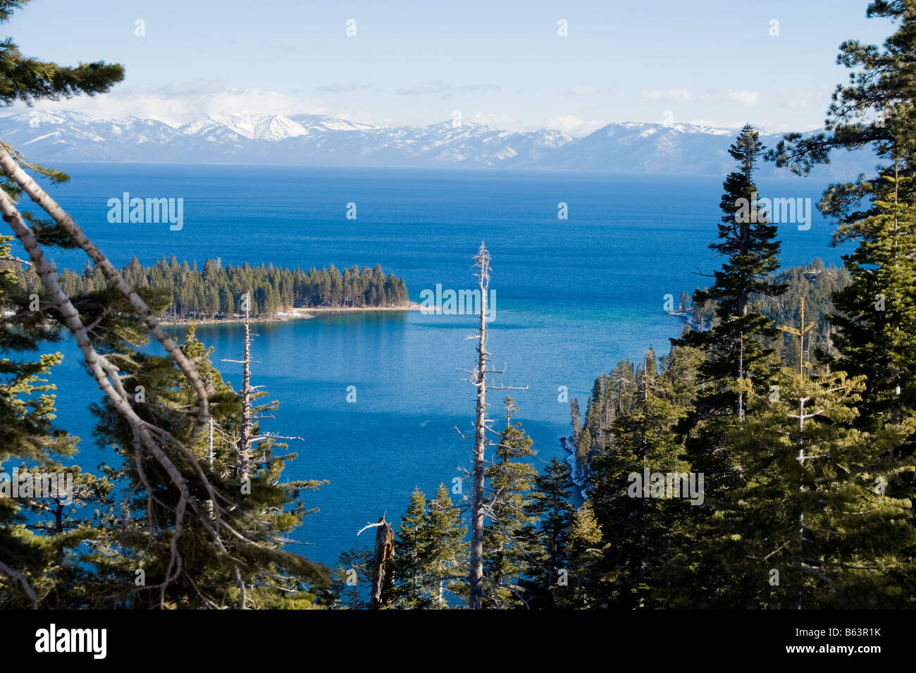 Lake Tahoe en hiver Banque D'Images