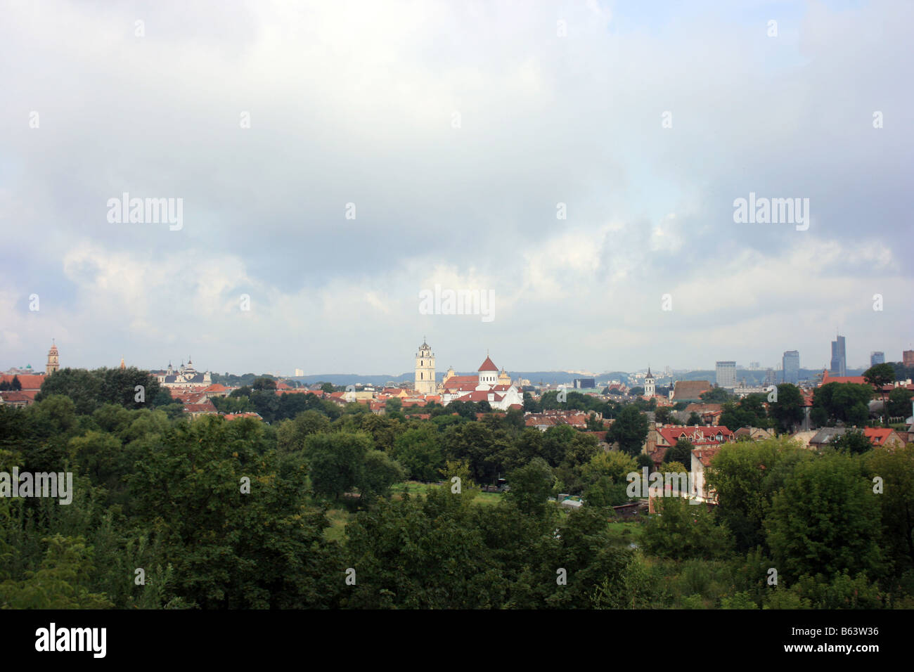 Vue panoramique de Vilnius, Lituanie Banque D'Images