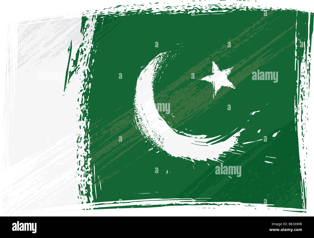 Grunge drapeau Pakistan Banque D'Images