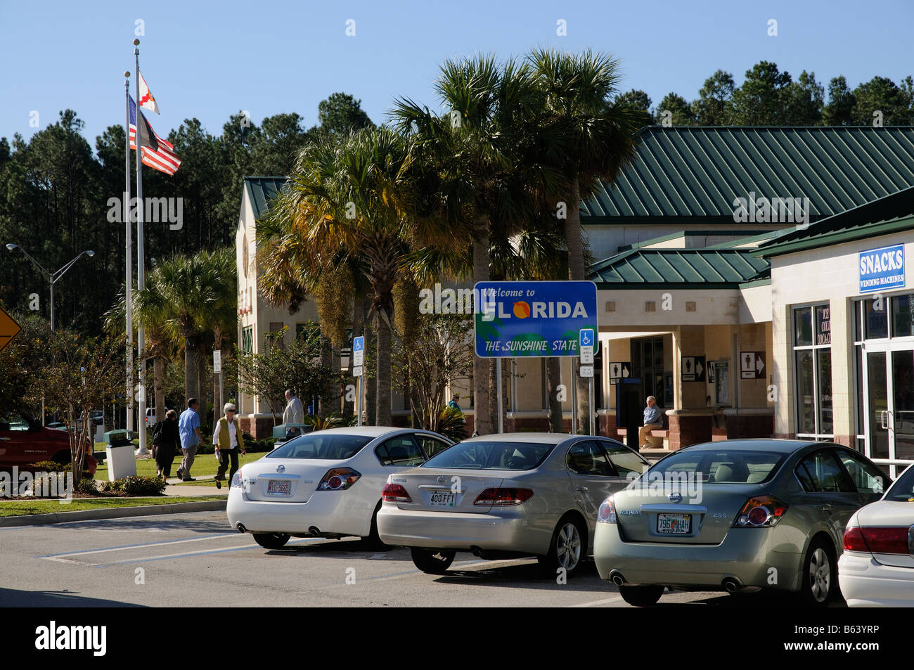 Centre d'accueil touristique de la Floride sur l'autoroute 95 Nord USA JE Banque D'Images
