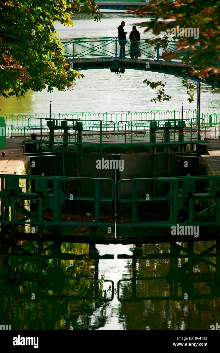 CANAL SAINT MARTIN PARIS FRANCE Banque D'Images