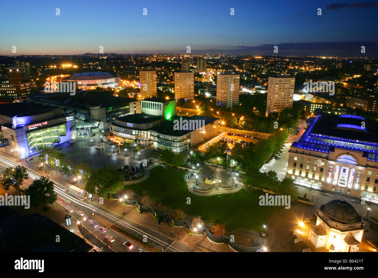 Centenary Square dans le centre-ville de Birmingham Banque D'Images