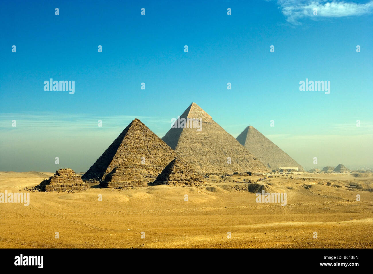 Egypte, Le Caire, les pyramides de Gizeh / Gizeh. Banque D'Images