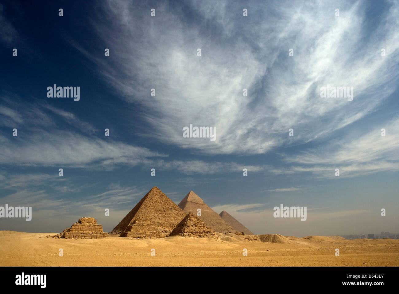 Egypte, Le Caire, les pyramides de Gizeh / Gizeh. Banque D'Images