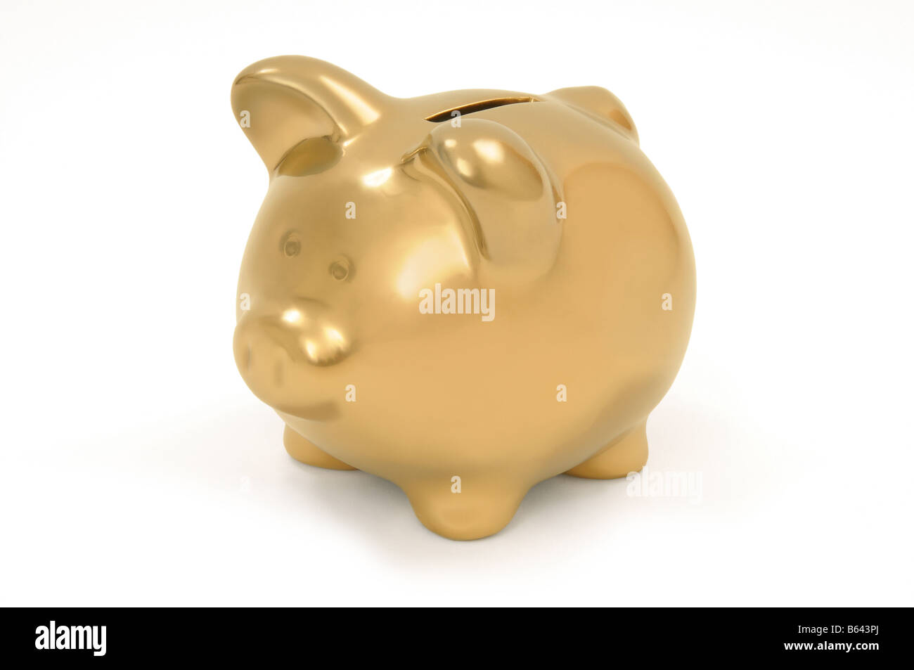 Golden piggy bank Banque D'Images