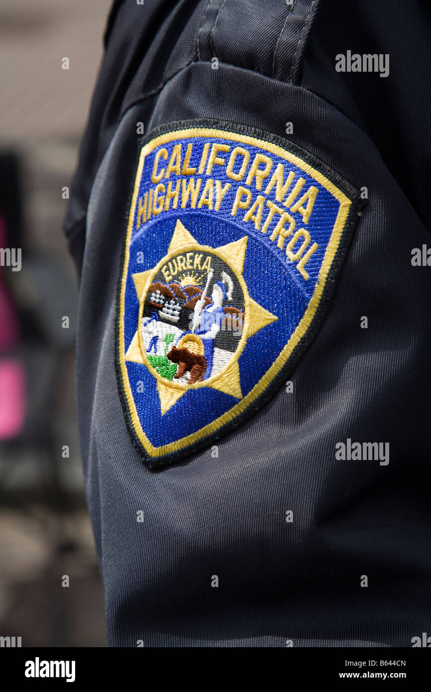 California Highway Patrol agent de police insigne Banque D'Images