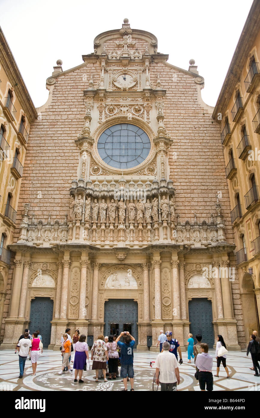 La basilique de Montserrat, Montserrat, près de Barcelone, Espagne Banque D'Images
