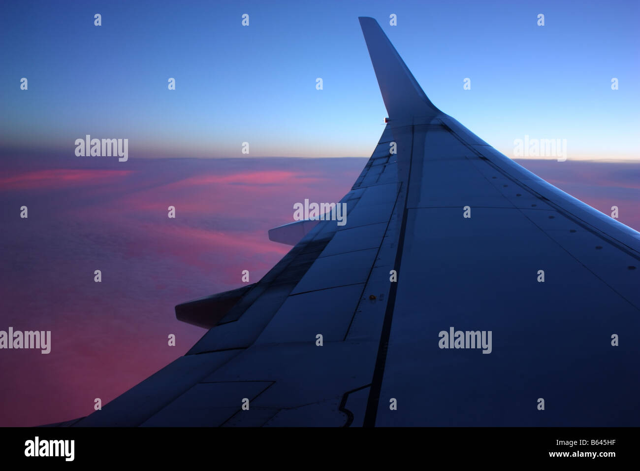 Une vue de l'air d'un coucher de soleil sur l'Australie Banque D'Images