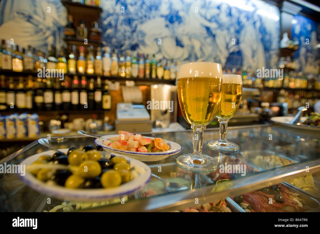 Bar à tapas à Salamanque, Espagne. Banque D'Images