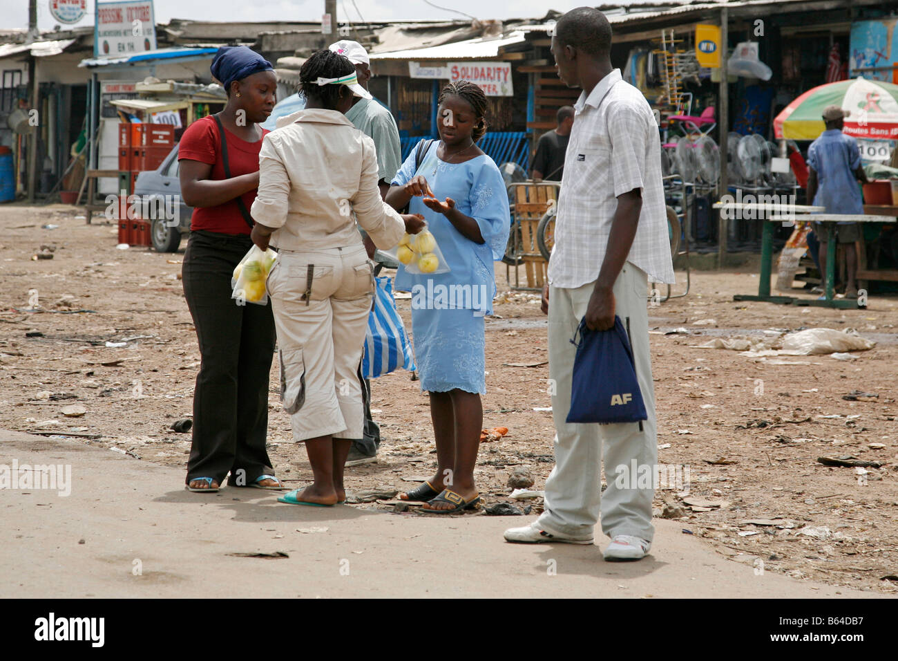 Afrique Cameroun Douala pour piétons Banque D'Images