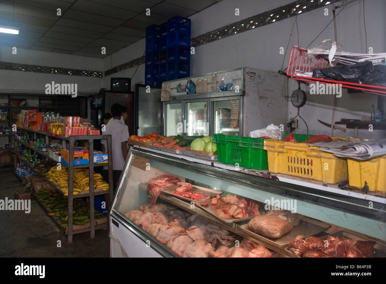 Les mauvaises conditions d'hygiène à un magasin rural dans la ville de Panama, République de Panama, Amérique Centrale Banque D'Images