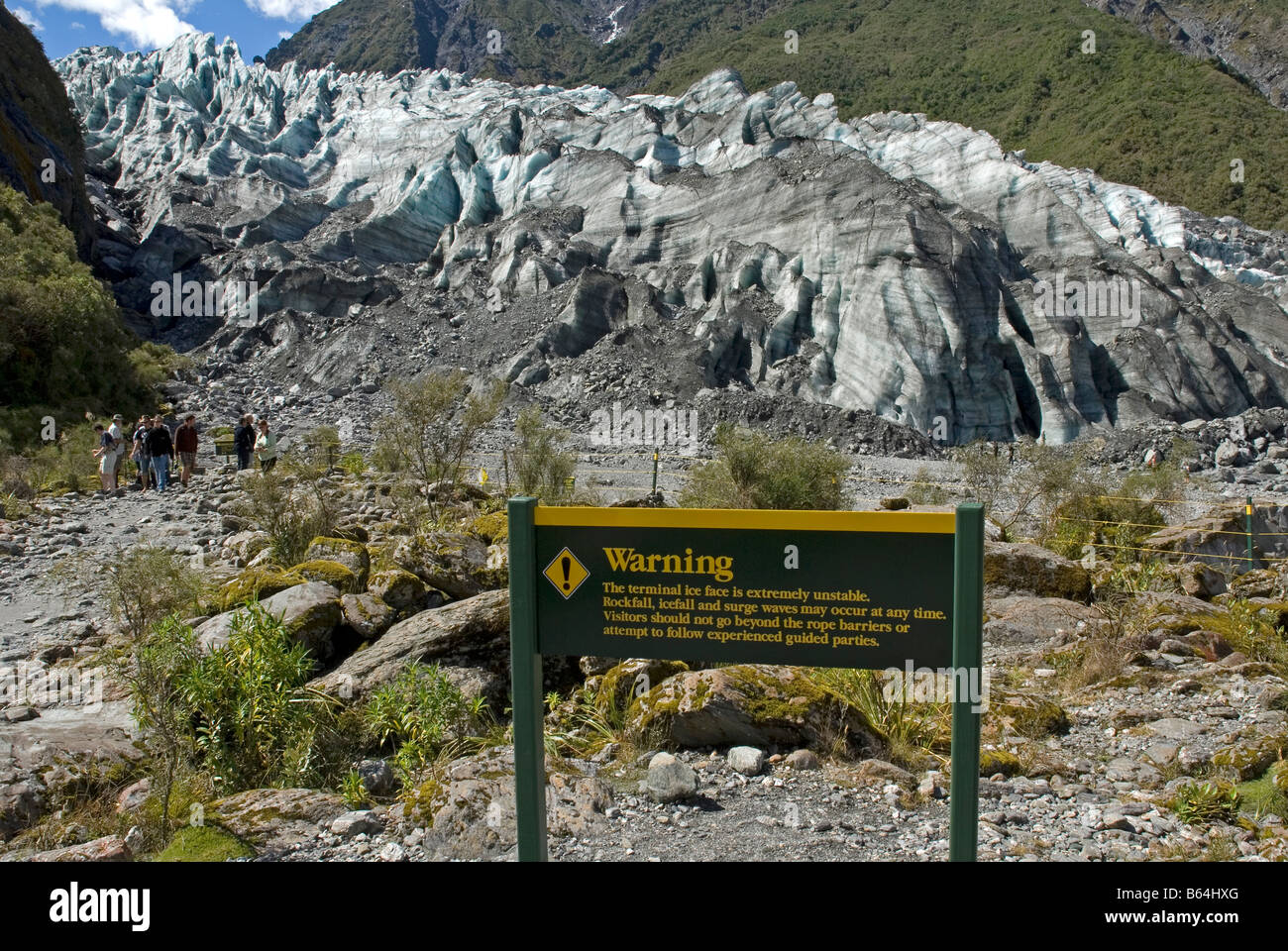 Fox Glacier dans l'île du sud de la Nouvelle-Zélande Banque D'Images