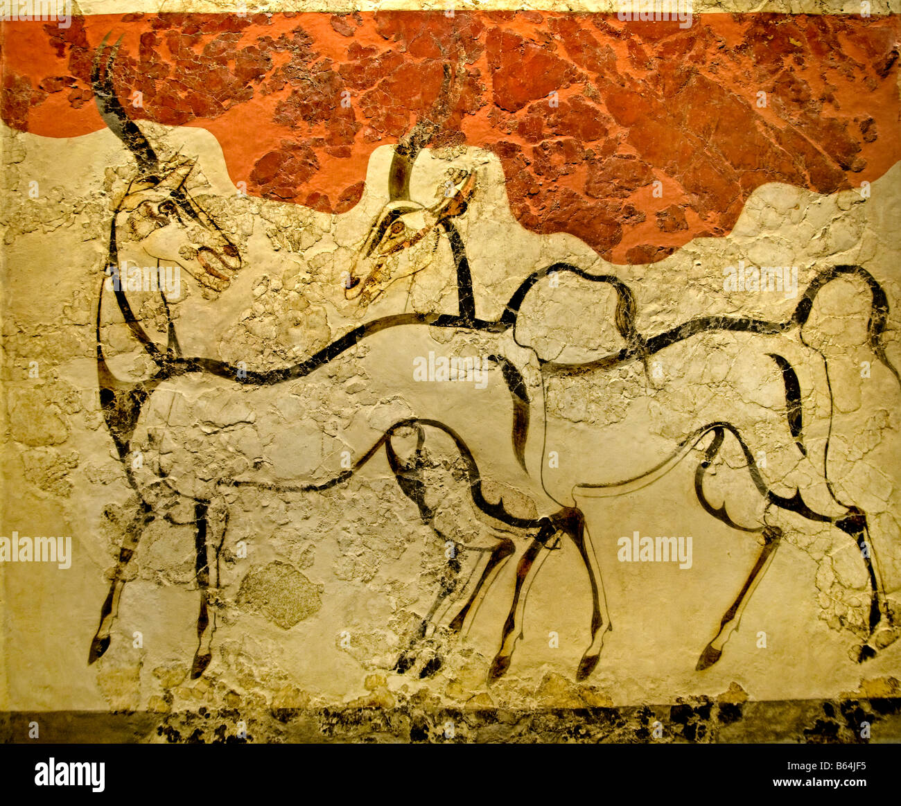 La faune Les animaux en plein air l'art grec Grèce grec antilopes Banque D'Images