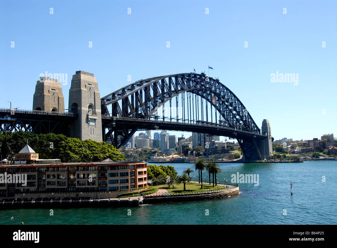 Bridge et Hyatt Hotel Sydney Australie Banque D'Images