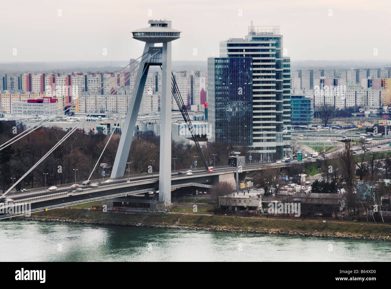 Nouveau pont de Bratislava, Slovaquie Banque D'Images