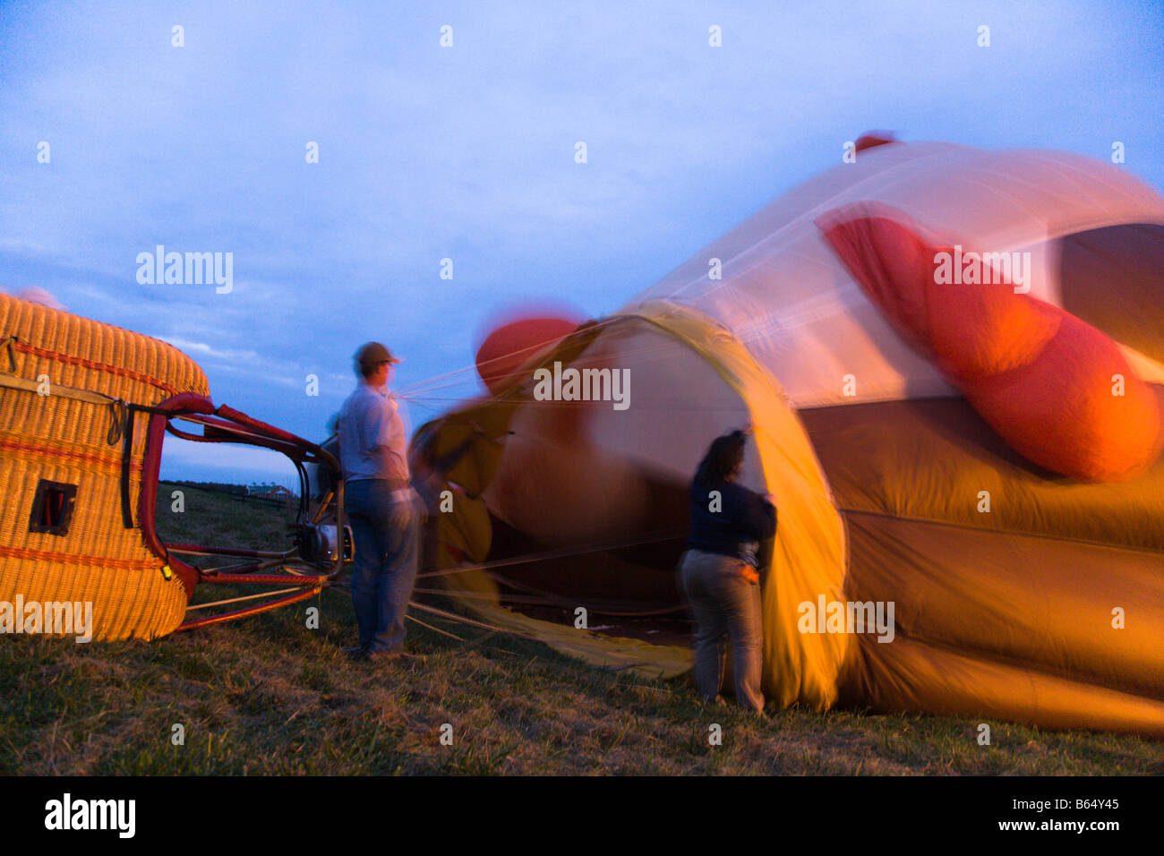 Les Aérostiers d'air chaud à la vallée de Shenandoah 2008 Hot Air Balloon Festival à Long Branch historique dans le Millwood, Virginie Banque D'Images