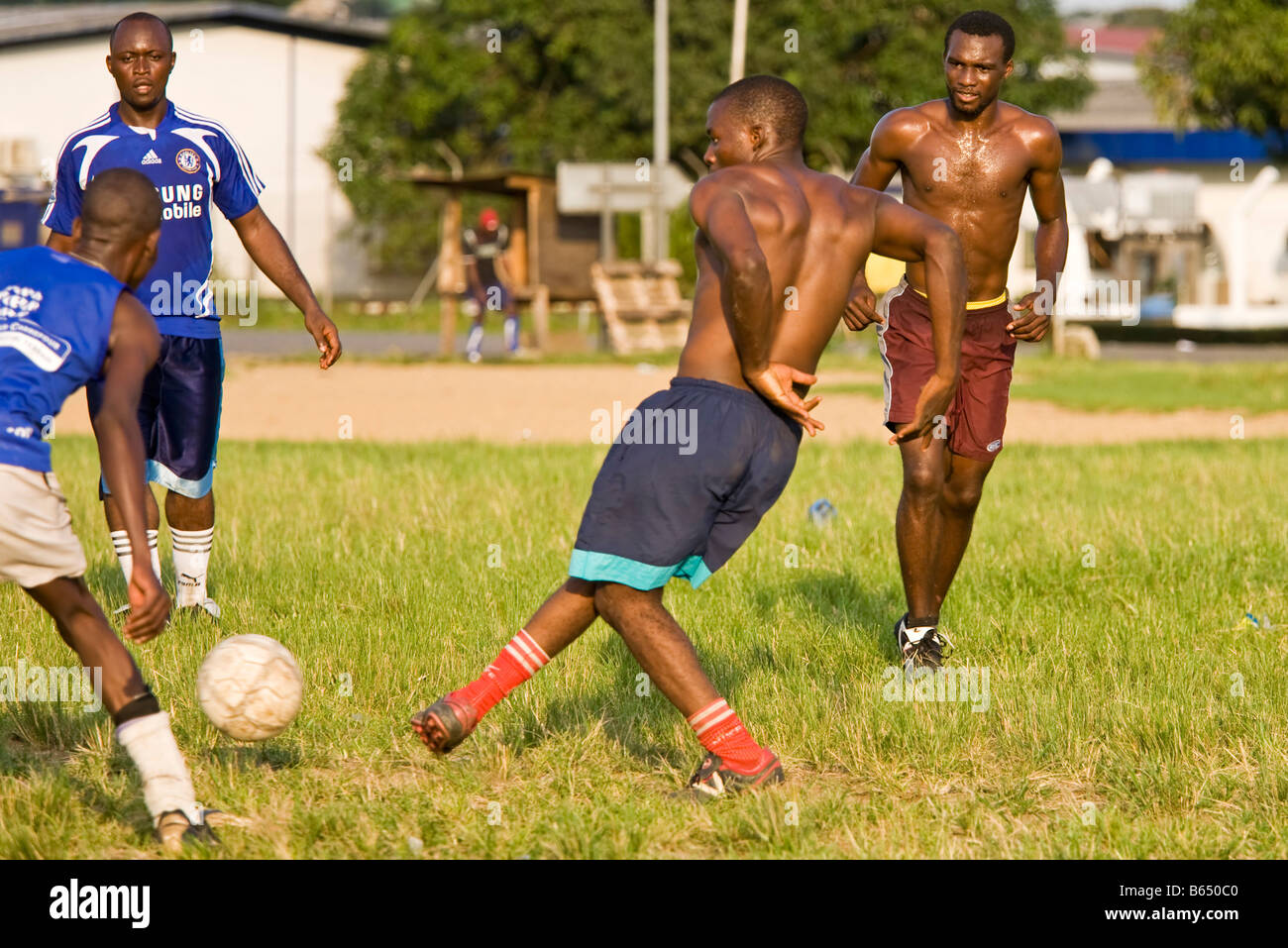 Afrique Football Douala Cameroun Banque D'Images