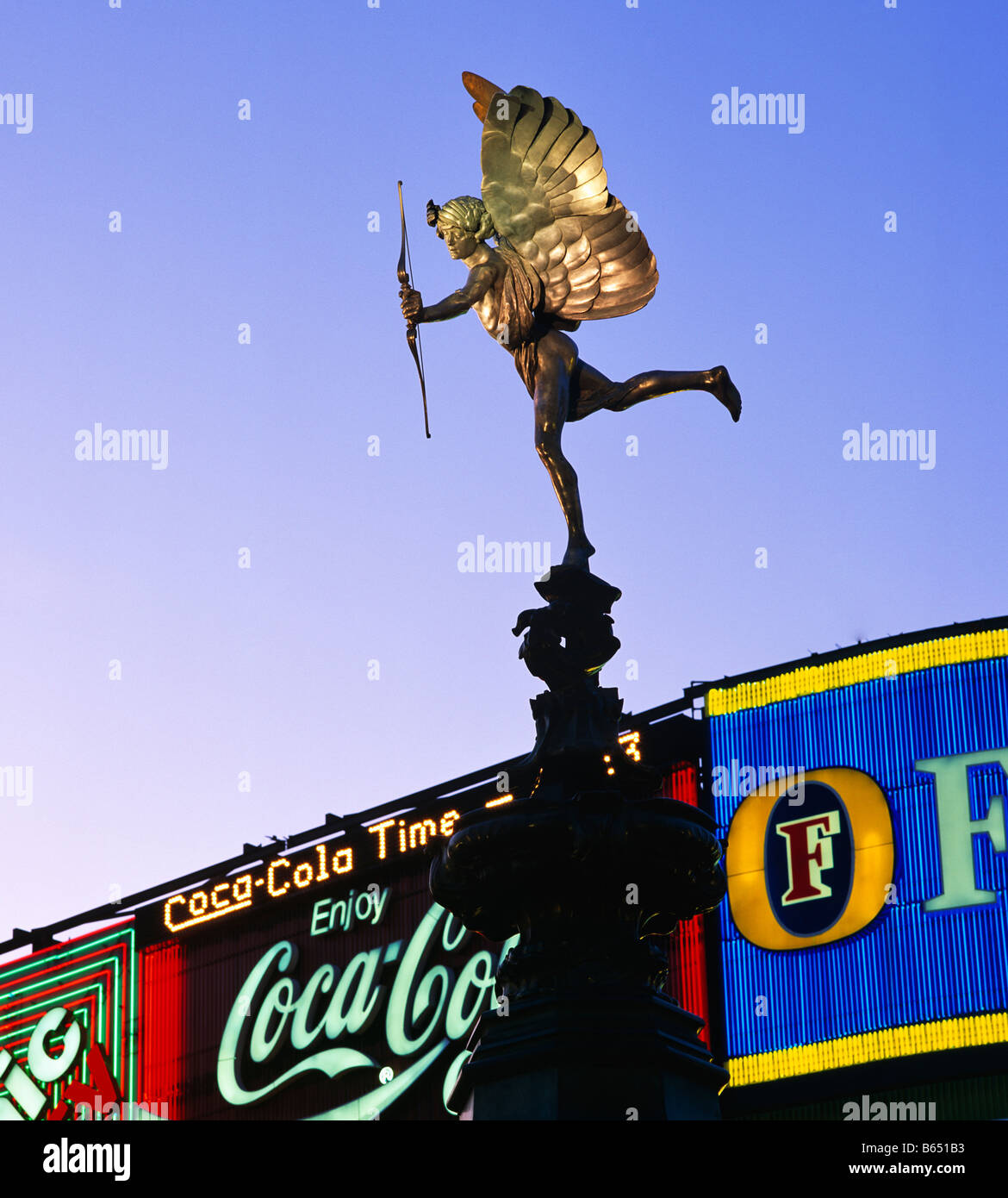 Eros de Piccadilly Circus Londres West End UK Europe Banque D'Images