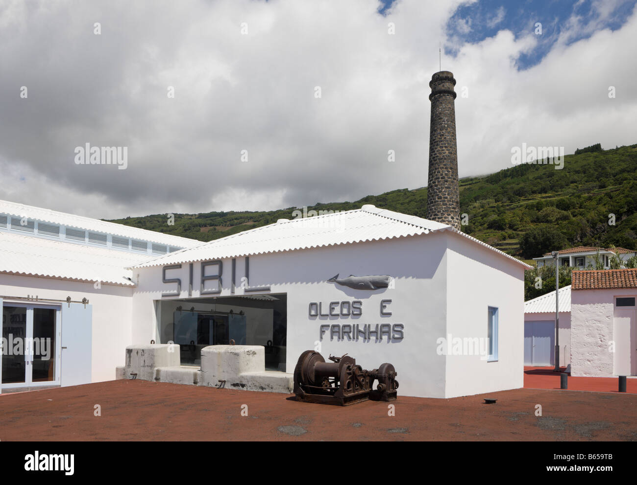 Whaling Museum avant station baleinière à Lajes do Pico Pico Açores Portugal Banque D'Images