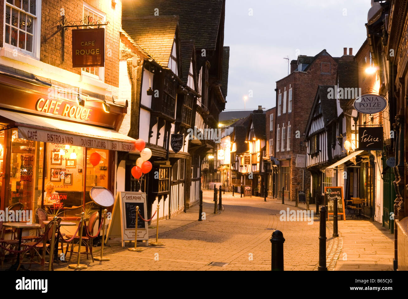 New Street Worcestershire Worcester Angleterre Grande-Bretagne Banque D'Images