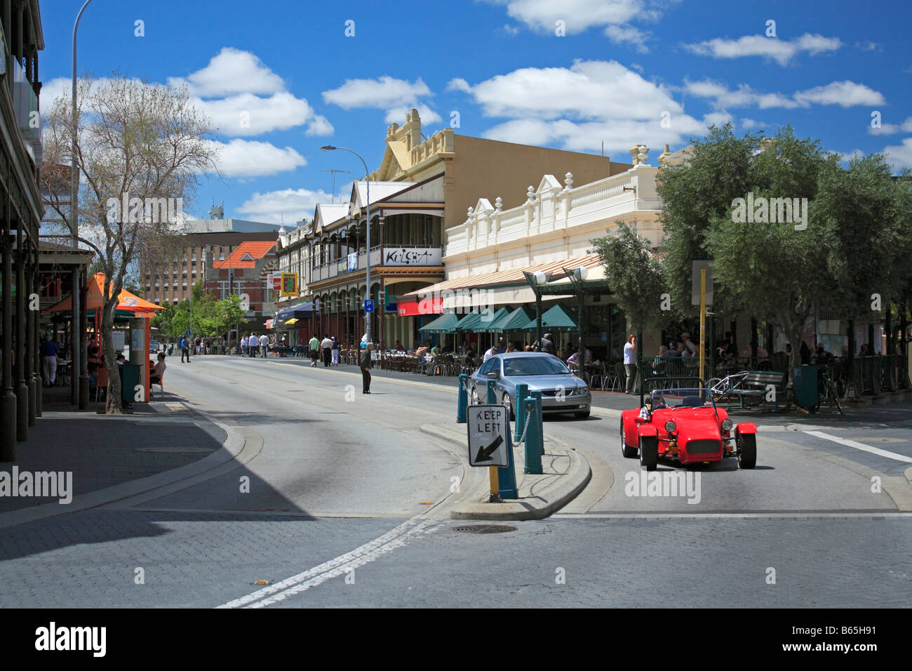 Terrasse sud cappuccino strip Fremantle Perth Western Australia Banque D'Images