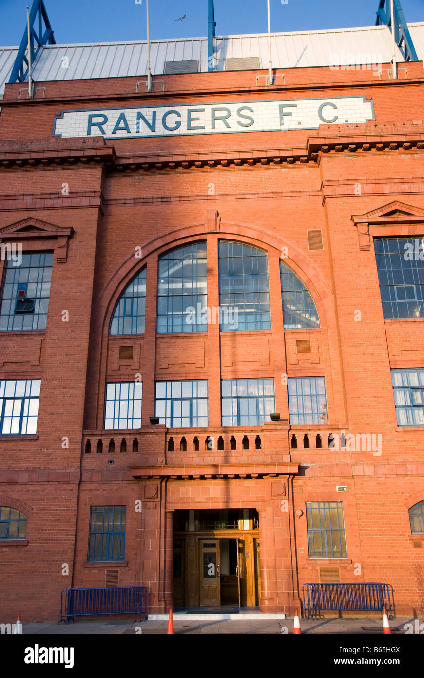 Porte principale du Stade Ibrox Glasgow Govan Banque D'Images