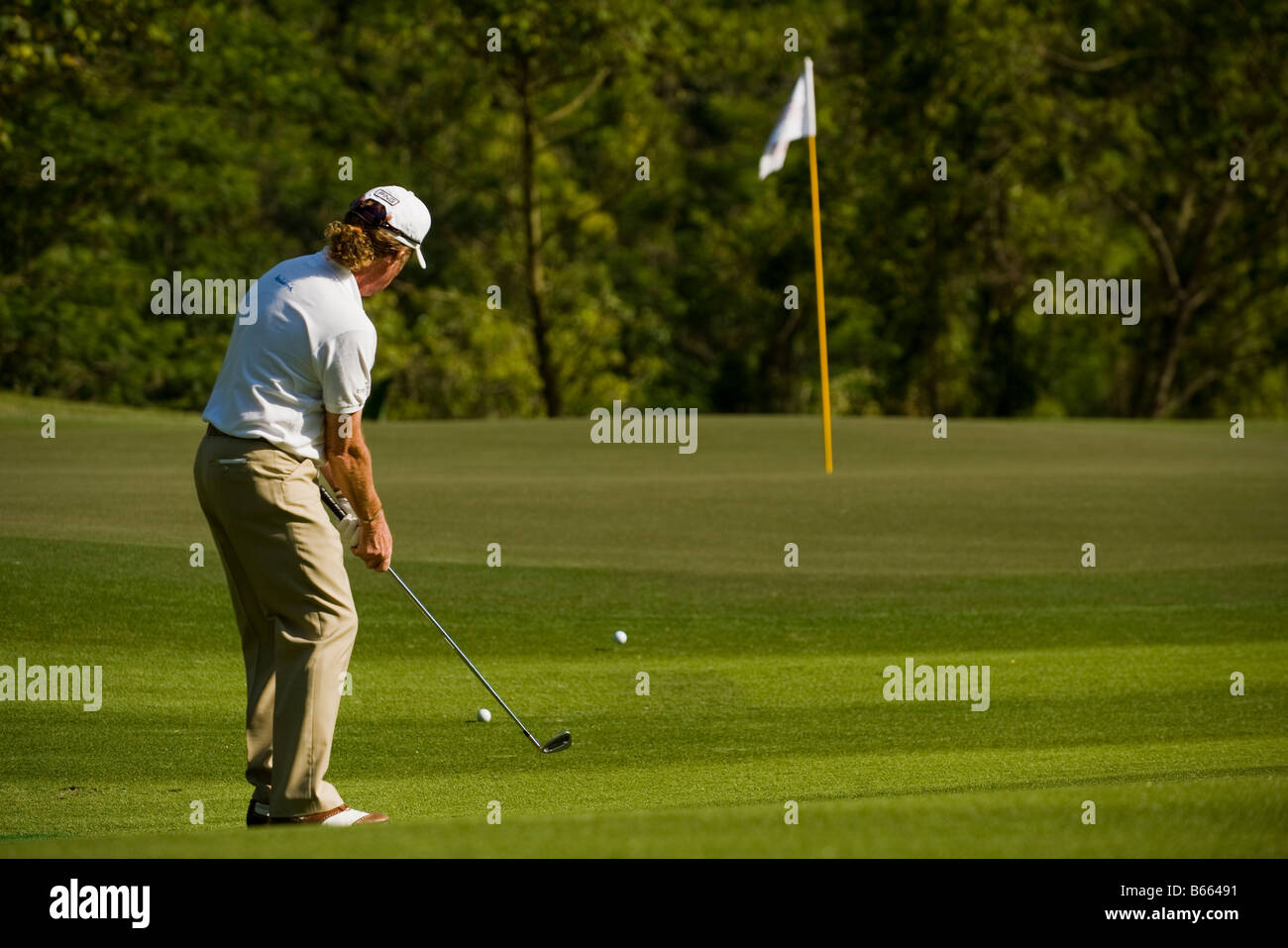 Miguel Angel Jiménez, de l'Espagne au cours de la troisième série de la 54e à la Coupe du monde golf Olazabal course à Mission Hills Resort Banque D'Images