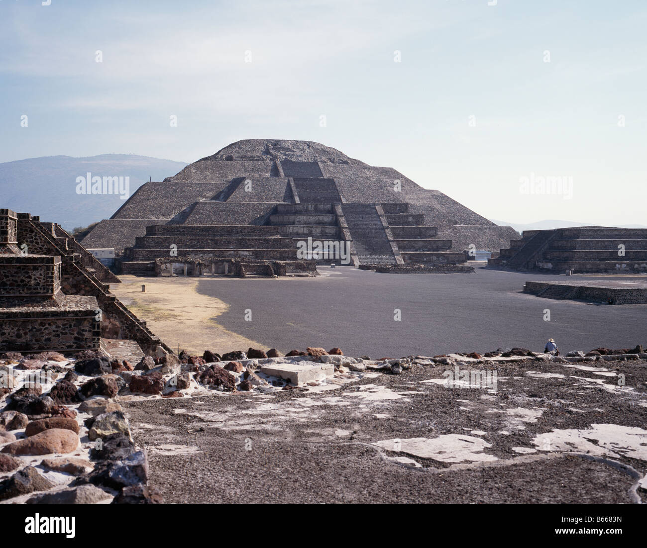 Mexique Teotihuacan Pyramide de la Lune Banque D'Images