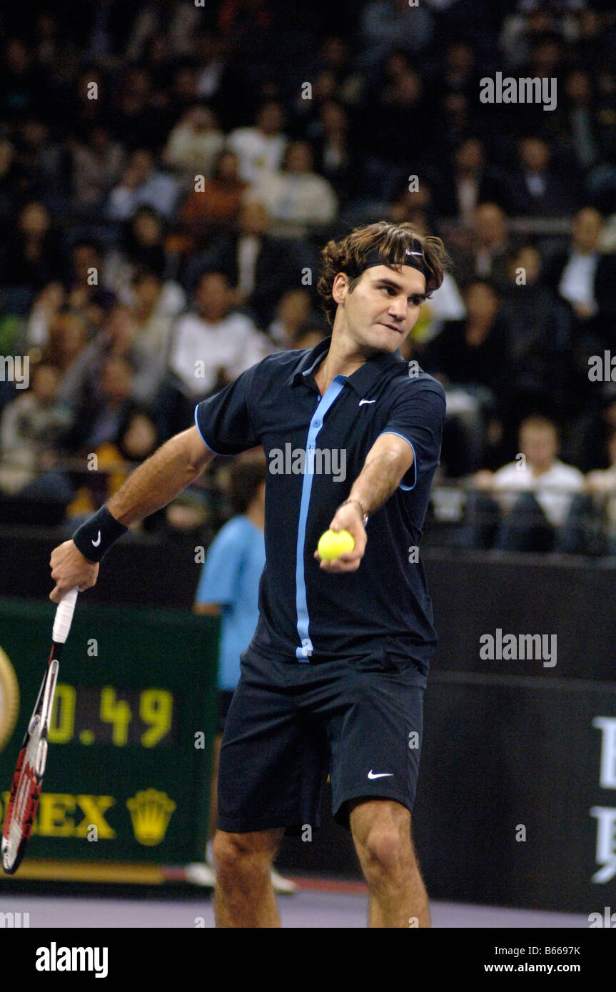 Roger Federer, le Venetian Macao Showdown 2008 Tennis Banque D'Images