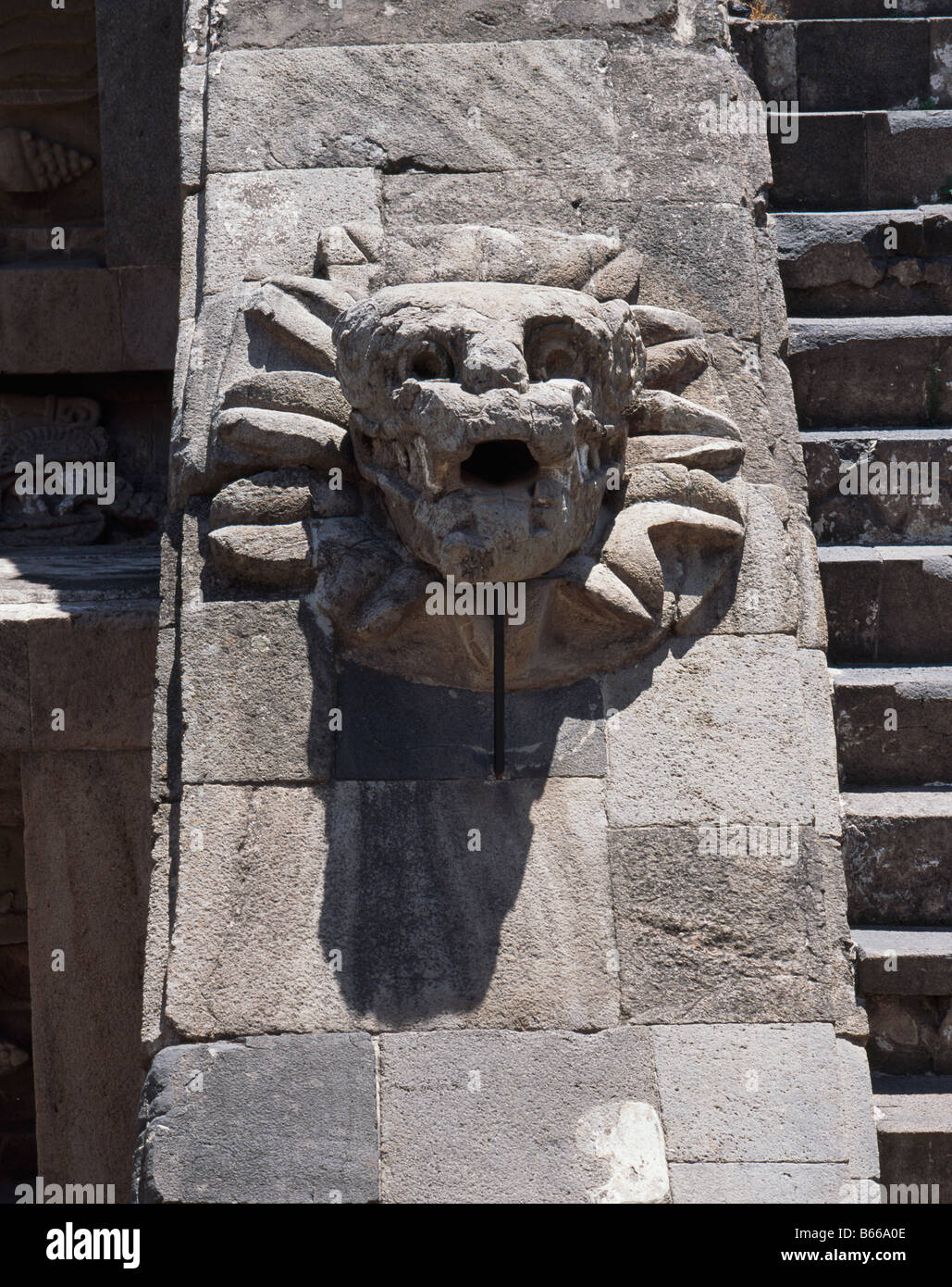 Mexique Teotihuacan Masque Quetzalcoatl Banque D'Images