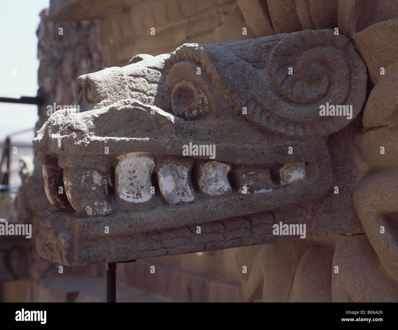 Mexique Teotihuacan Masque Quetzalcoatl Banque D'Images