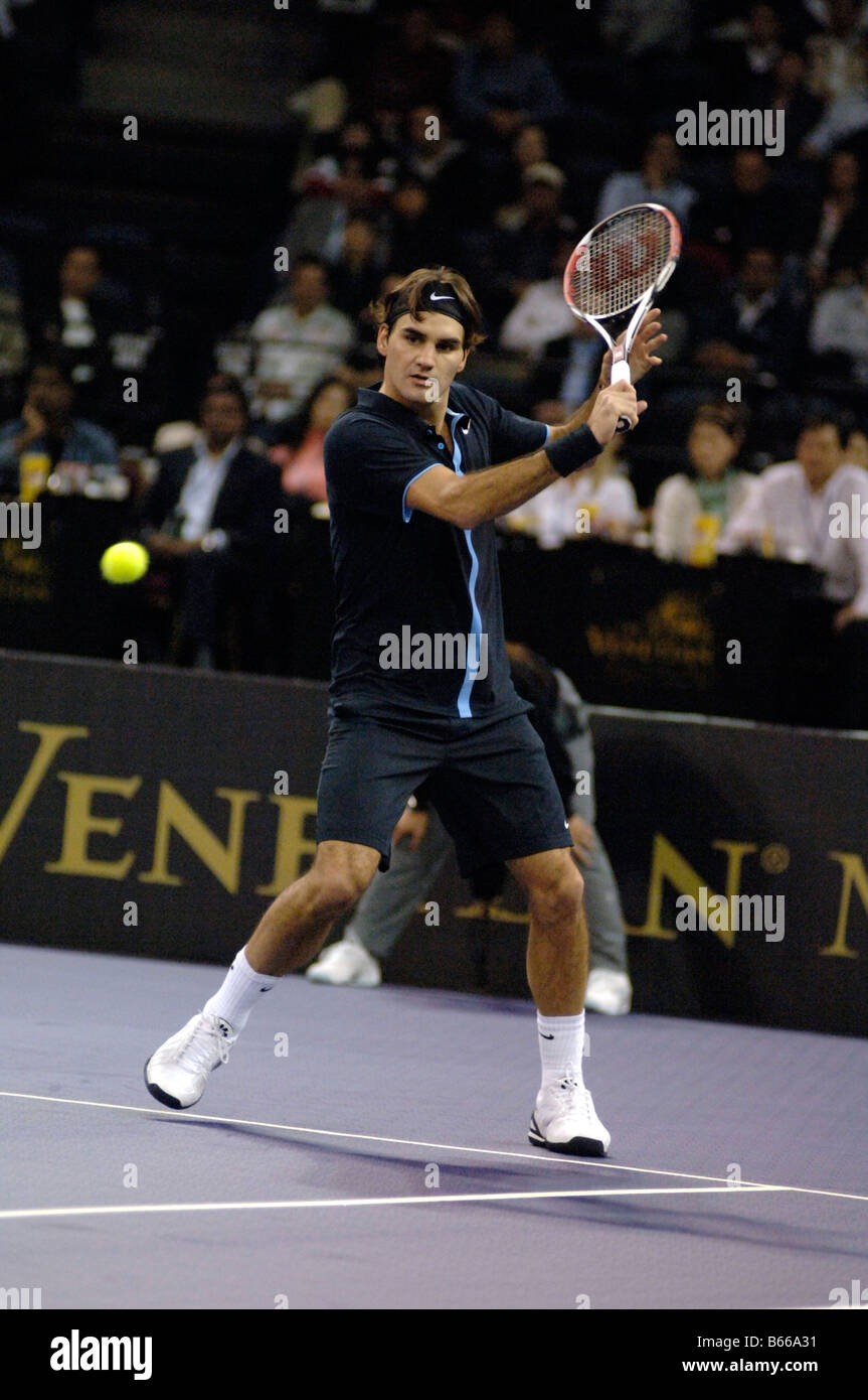 Roger Federer, le Venetian Macao Showdown 2008 Tennis Banque D'Images