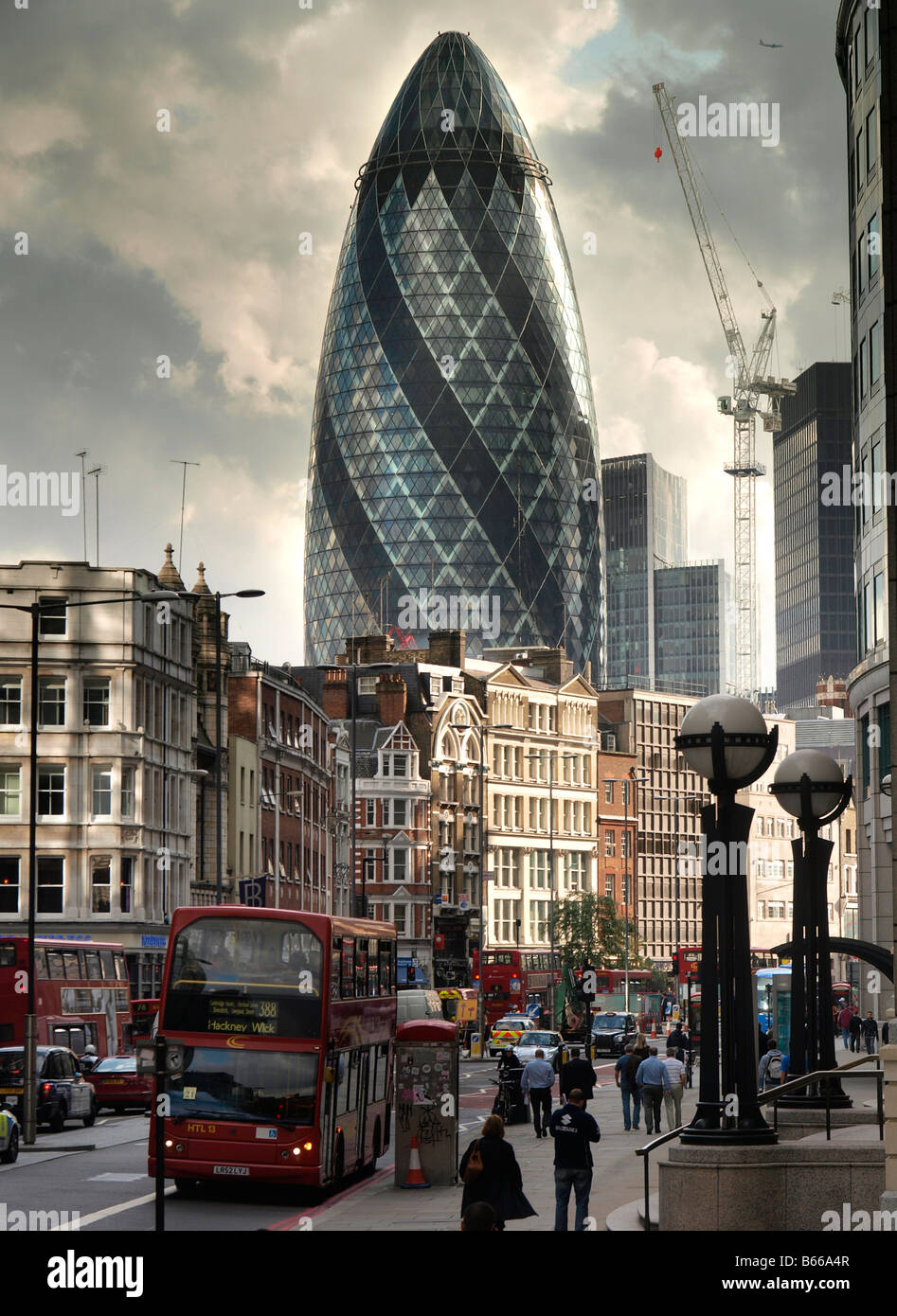 Gherkin Swiss Re Building London city UK Banque D'Images