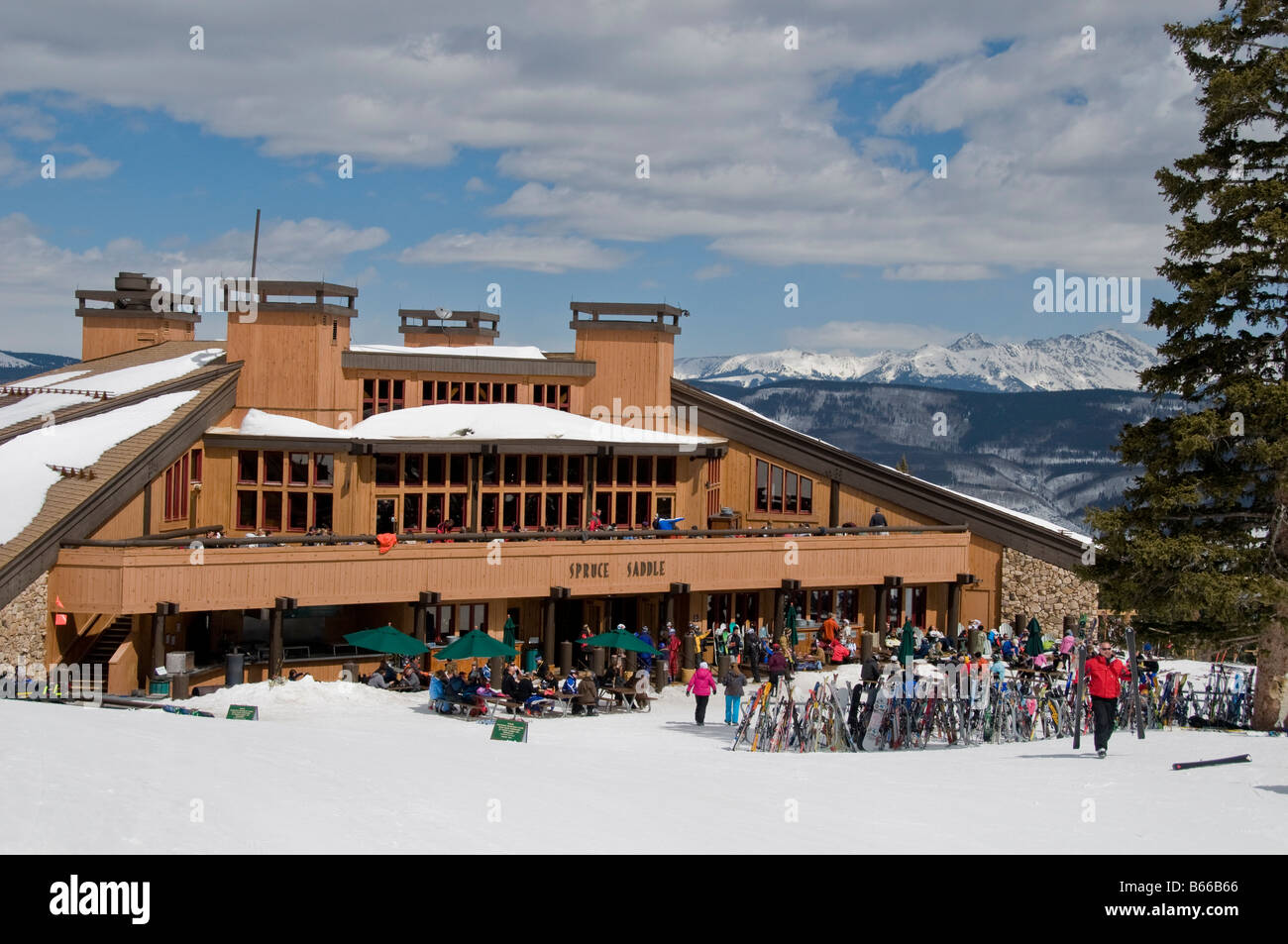 Epicéa Saddle Lodge, Beaver Creek Mountain Resort, Avon, Colorado. Banque D'Images