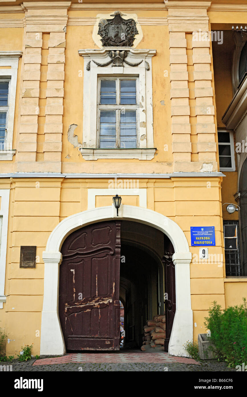 Résidence de l'évêque (17e siècle), Uzhhorod, Zakarpattia, Ukraine Banque D'Images