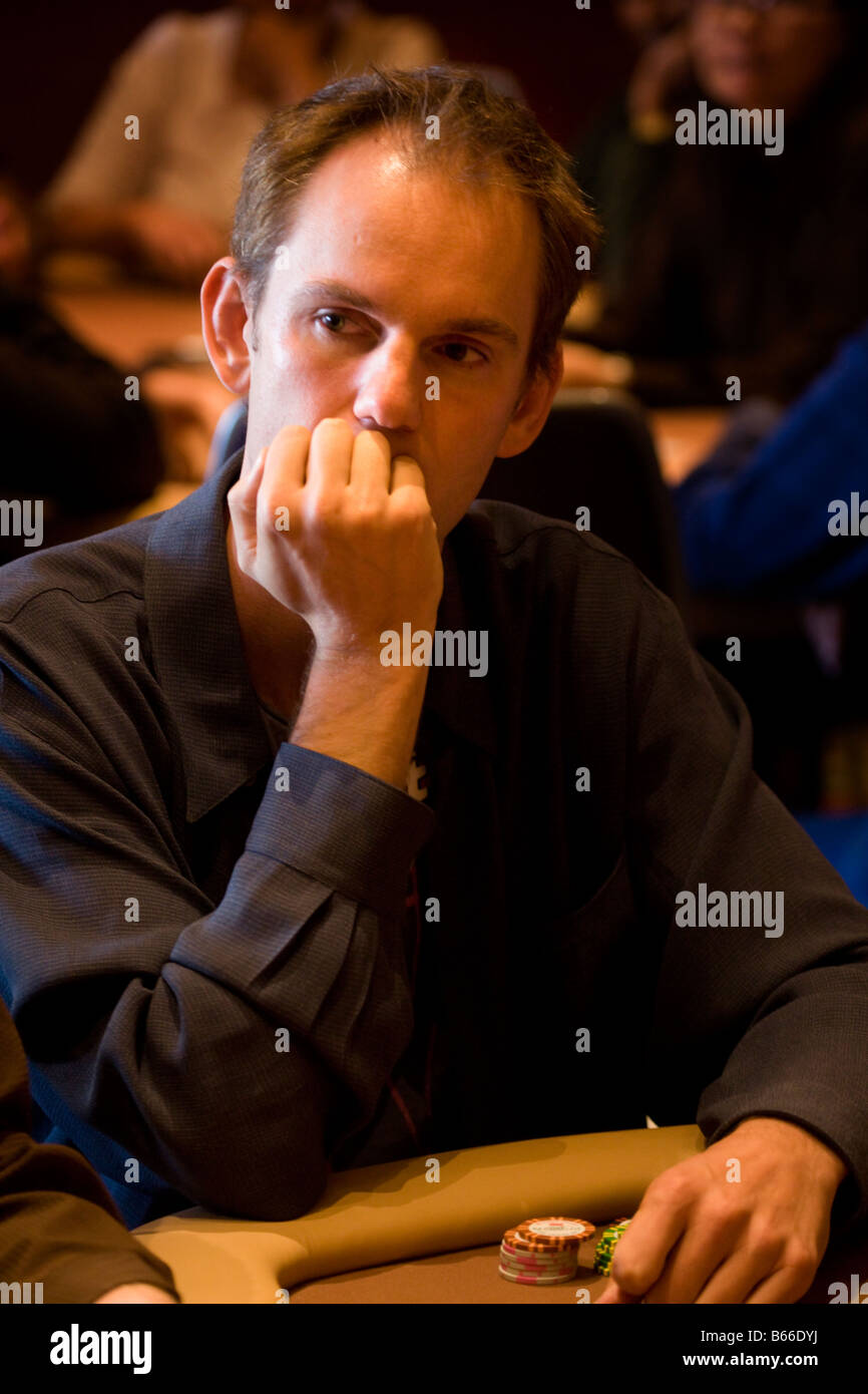 Allen Cunningham en 2008 World Poker Tour Festa al Lago tournoi de poker au Bellagio Resort and Casino Las Vegas Nevada Banque D'Images