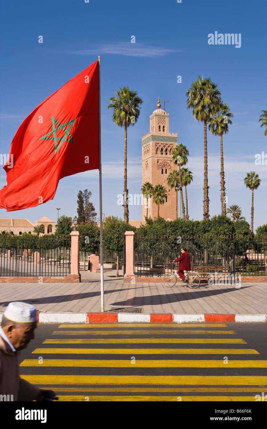Mosquée de la koutoubia, Marrakech, Maroc Banque D'Images