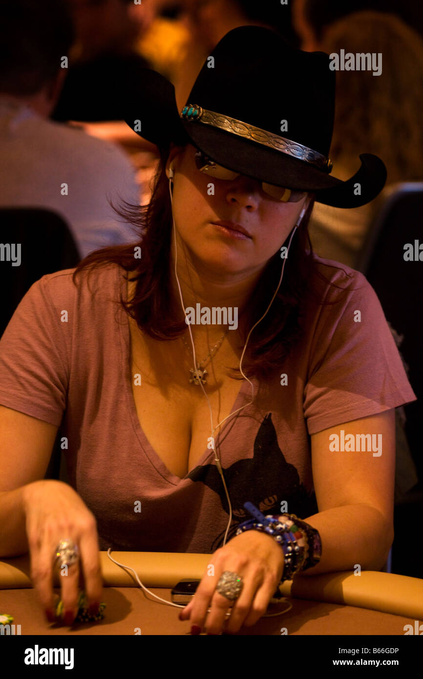 Jennifer Tilly au 2008 World Poker Tour Festa al Lago tournoi de poker au Bellagio Resort and Casino Las Vegas Nevada Banque D'Images