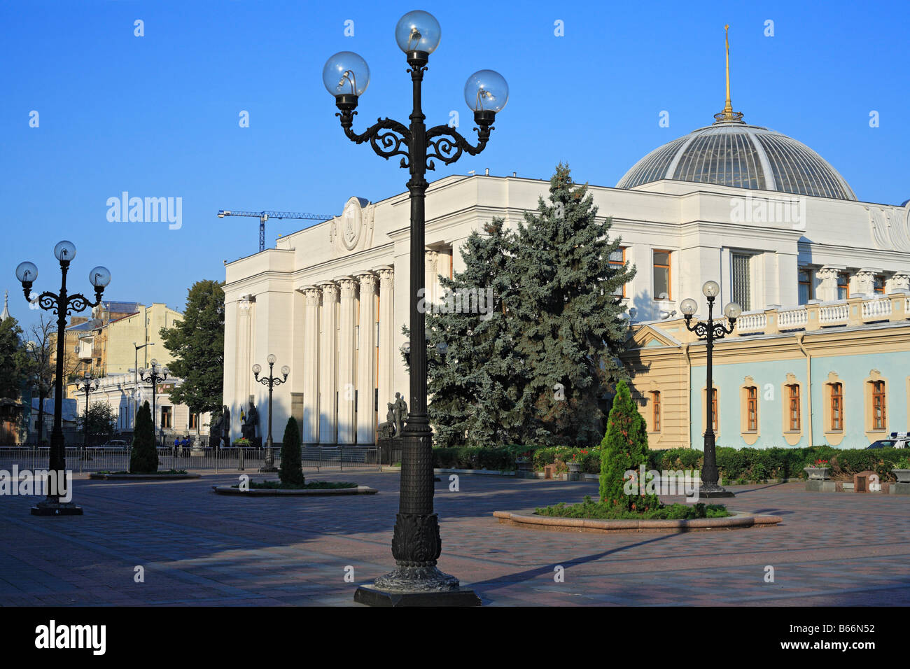 Bâtiment de la Verkhovna Rada (parlement) de l'Ukraine, Kiev, Ukraine Banque D'Images