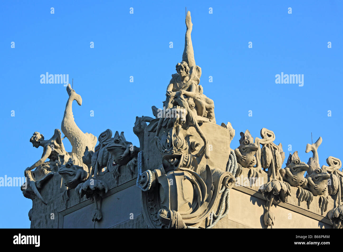 Maison aux chimères (Gorodetsky House), bâtiment de style Art Nouveau à Kiev (1901-1902), par Vladislav Gorodetsky, Kiev, Ukraine Banque D'Images