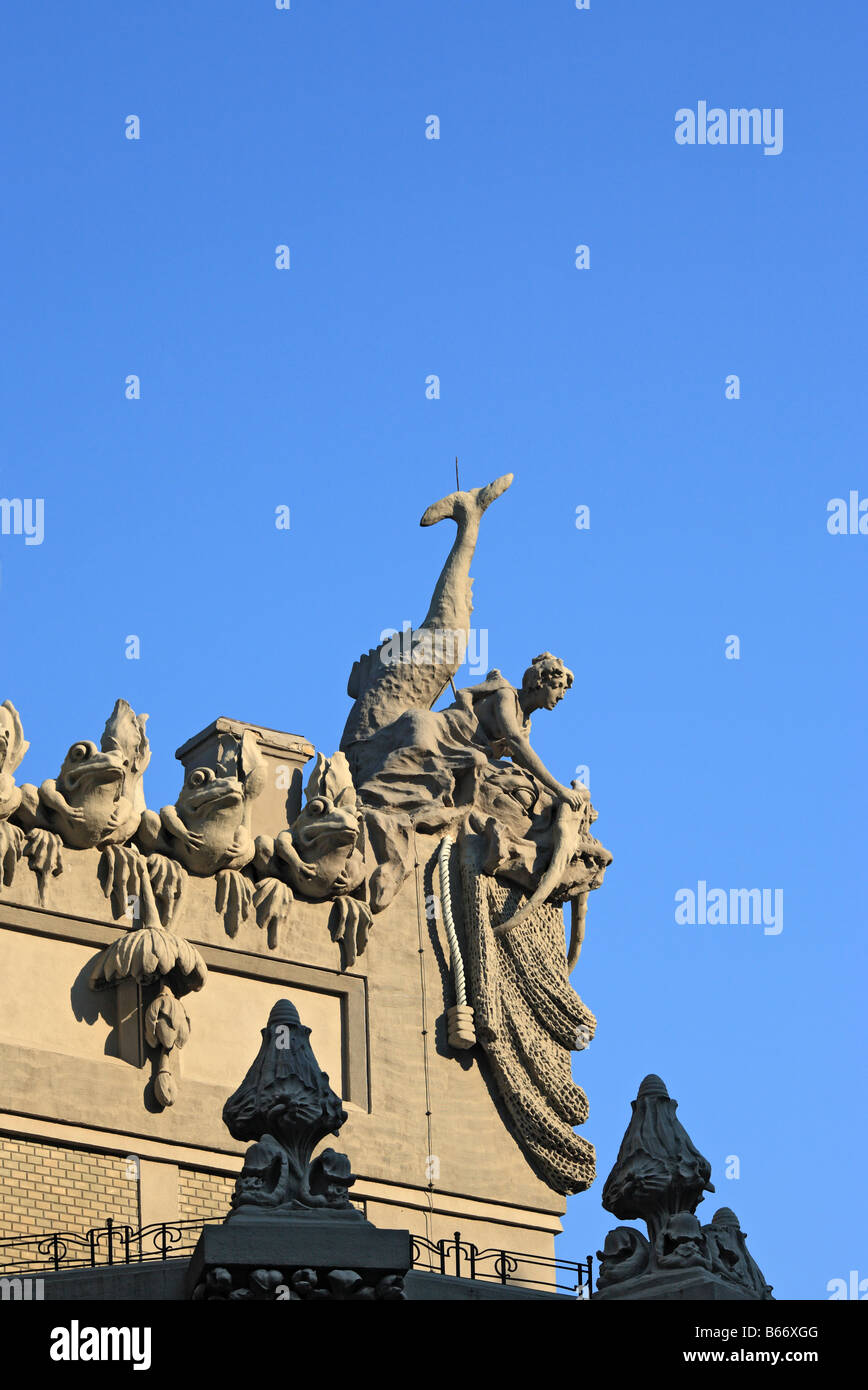 Maison aux chimères (Gorodetsky House), bâtiment de style Art Nouveau à Kiev (1901-1902), par Vladislav Gorodetsky, Kiev, Ukraine Banque D'Images